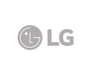 LG logo in gray color.