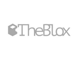 TheBlox logo with cube design