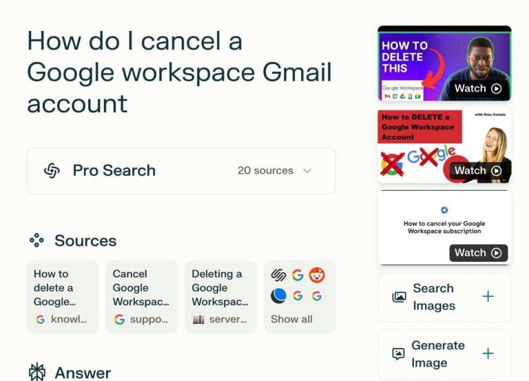 Guide to cancel Google Workspace Gmail account
